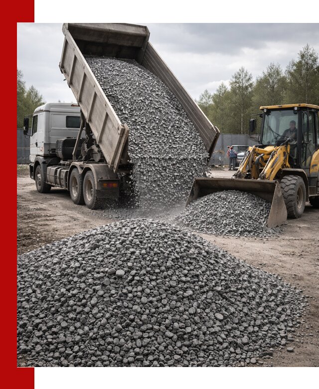 Доставка и продажа щебня гранитного в Усолье-Сибирском