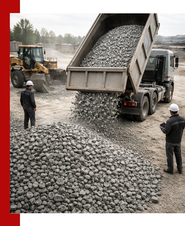 Доставка гранитного щебня фракции 20-40 в Усолье-Сибирском