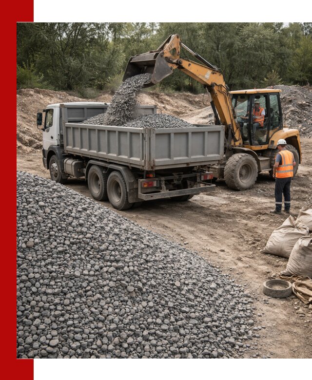 Доставка гравийного щебня в Усолье-Сибирском оптом и в розницу