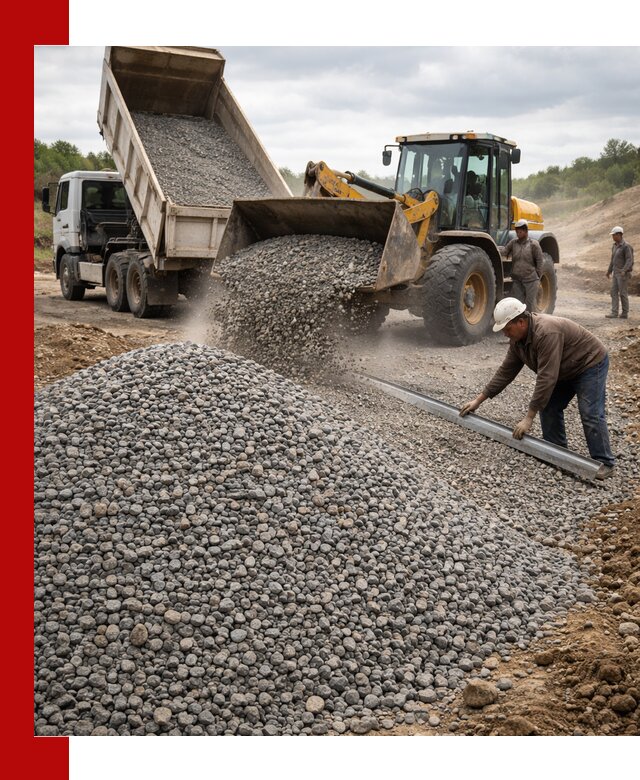 Гравийный щебень фракция 5-20 с доставкой в Усолье-Сибирском