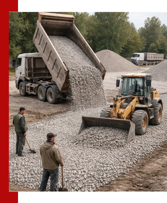 Купить гравийный щебень фракция 20-40 в Усолье-Сибирском с доставкой