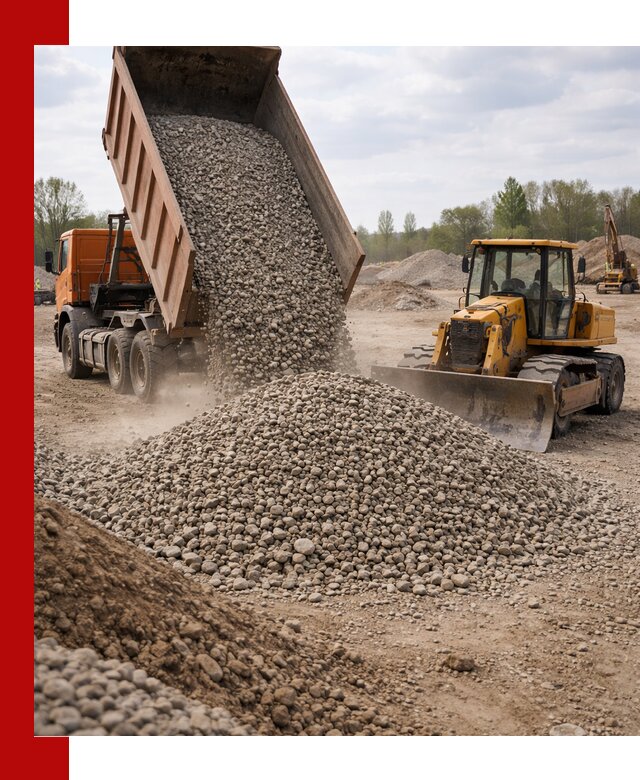 Доставка гравийного щебня фракции 40-70 в Усолье-Сибирском