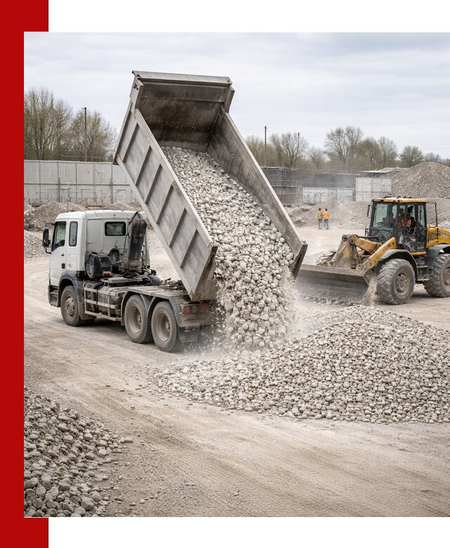 Доставка и продажа известнякового щебня в Усолье-Сибирском