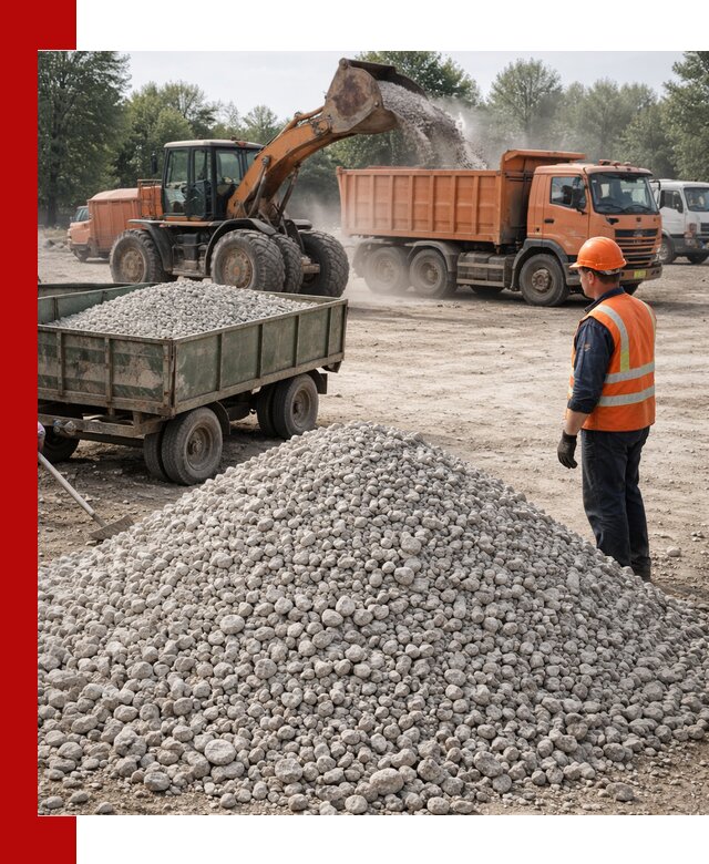 Доставка известнякового щебня фракция 20–40 в Усолье-Сибирском