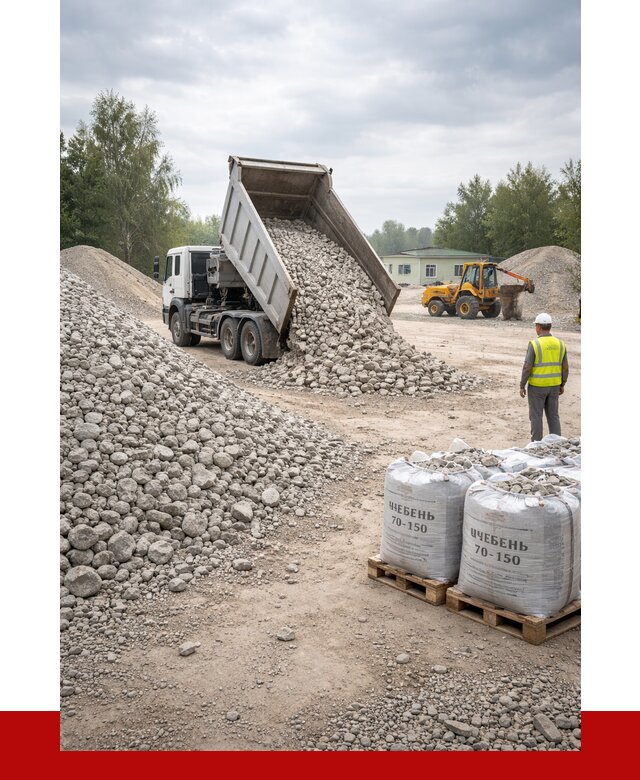 Известняковый щебень фракция 70-150 в Усолье-Сибирском от 1290 р. | ПРОНЕРУДСль