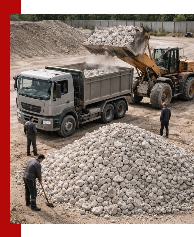 Известняковый щебень фракция 70–150 с доставкой в Усолье-Сибирском