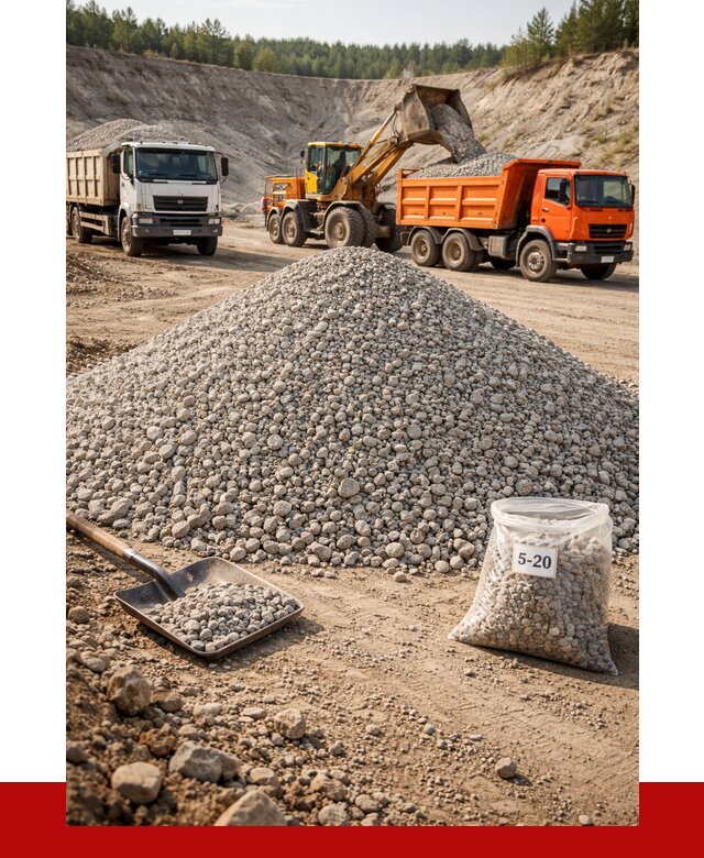 Доломитовый щебень фр. 5-20 в Усолье-Сибирском от 4334 р. | ПРОНЕРУДСль