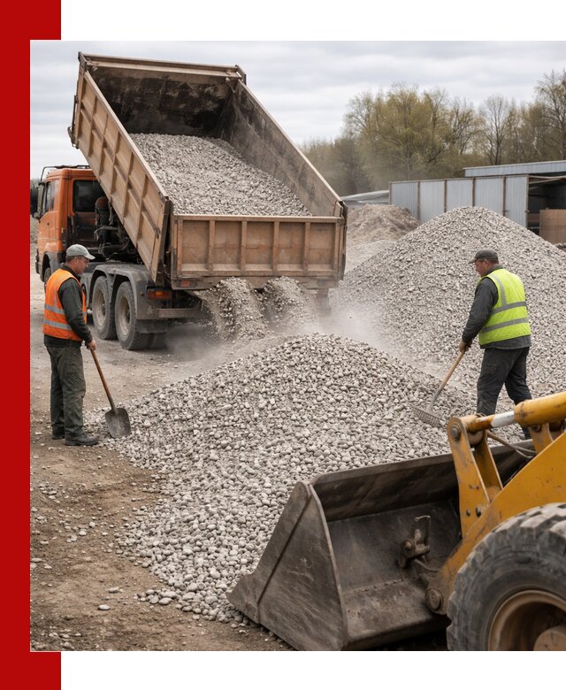 Доломитовый щебень фракции 5-20 с доставкой в Усолье-Сибирском