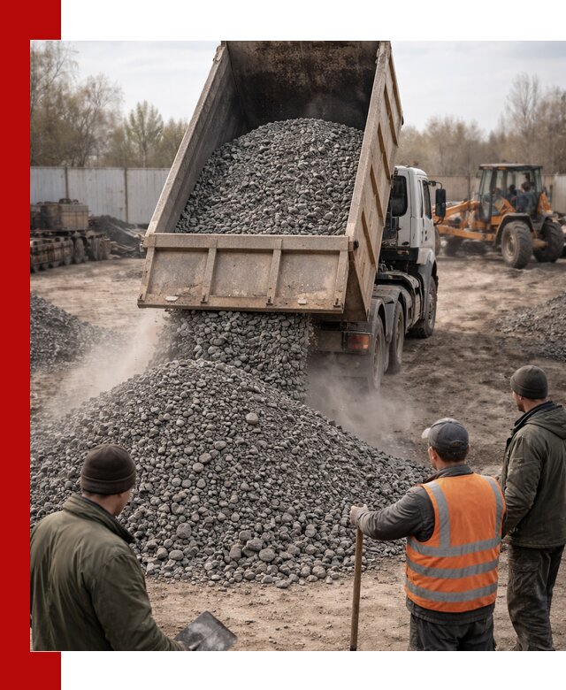 Доставка шлакового щебня в удобные сроки по выгодной цене в Усолье-Сибирском