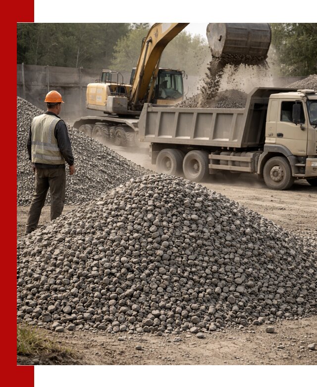 Шлаковый щебень фракция 5-20 с доставкой в Усолье-Сибирском