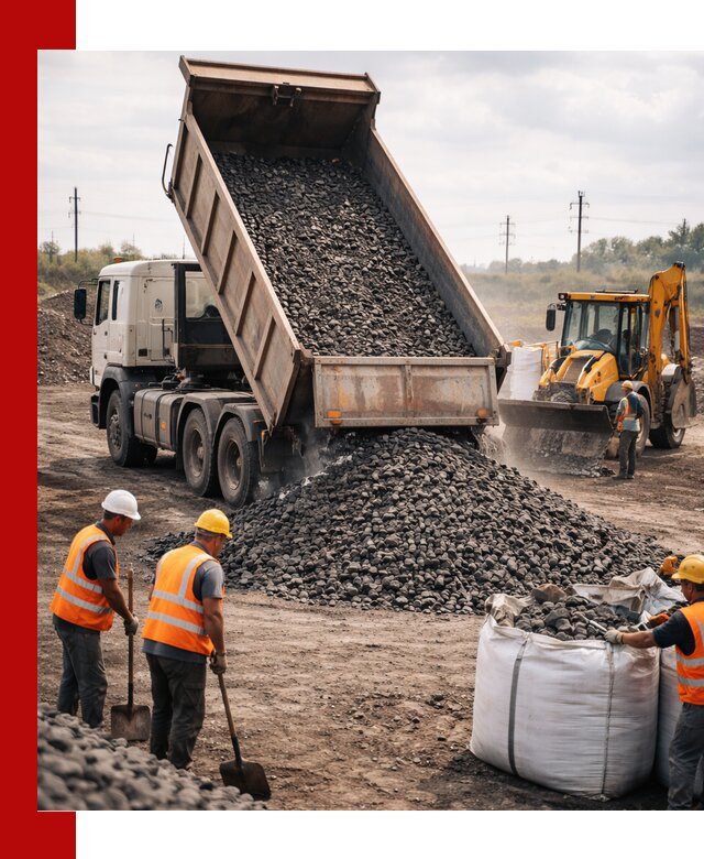 Шлаковый щебень фракция 40-70 с доставкой в Усолье-Сибирском