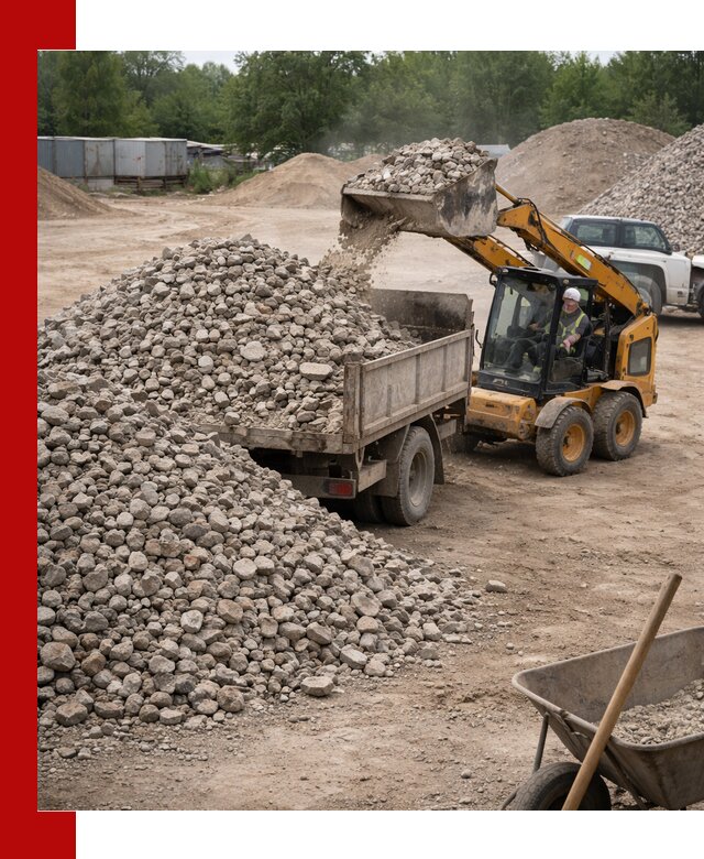 Доставка вторичного щебня в Усолье-Сибирском для строительных работ