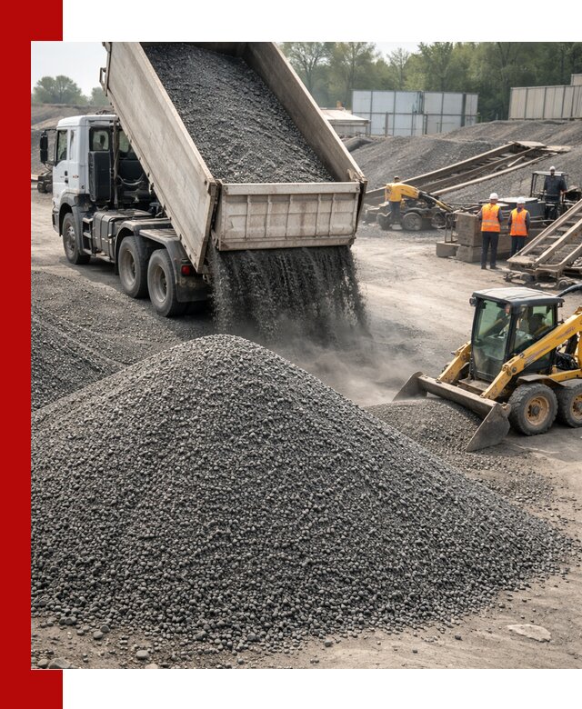 Вторичный щебень фракция 0–5 с доставкой в Усолье-Сибирском