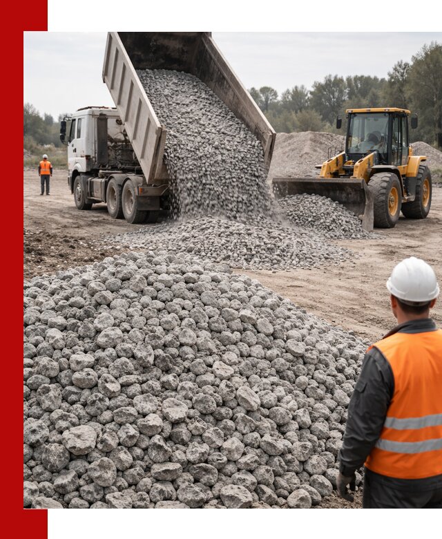 Доставка бетонного щебня фракции 20-40 в Усолье-Сибирском