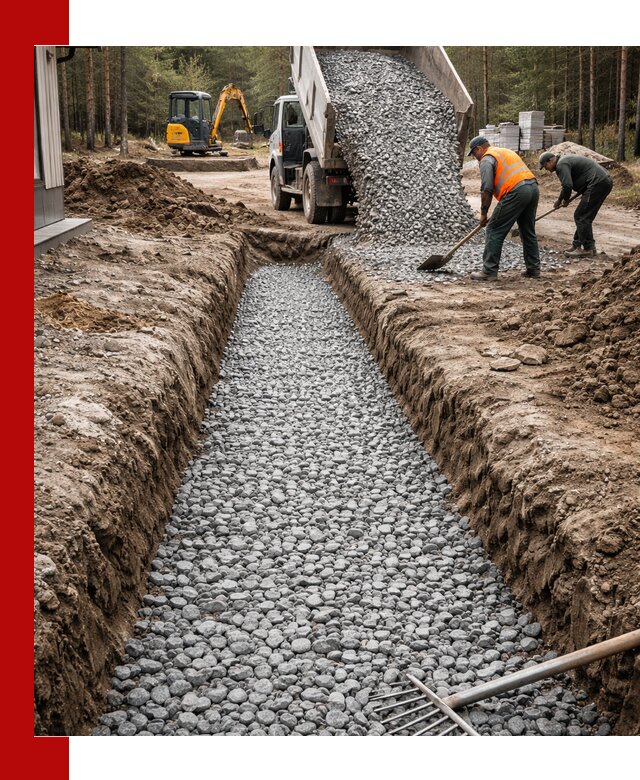 Щебень для дренажа с доставкой в Усолье-Сибирском высокого качества