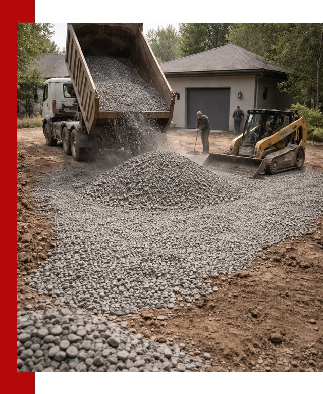 Щебень для парковки в Усолье-Сибирском: доставка и укладка качественного материала