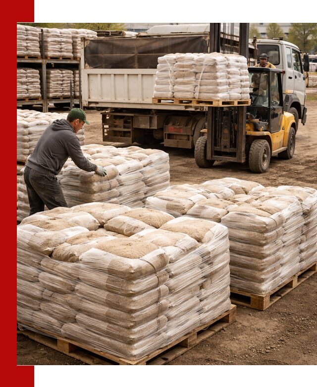 Карьерный песок в мешках с доставкой в Усолье-Сибирском
