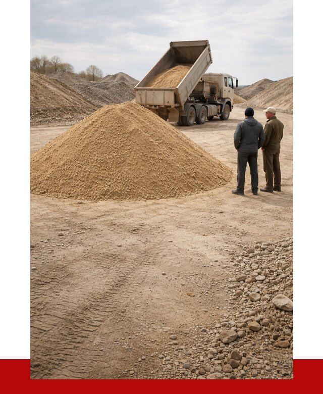 Карьерный песок крупнозернистый в Усолье-Сибирском от 8772 р | ПРОНЕРУДСль