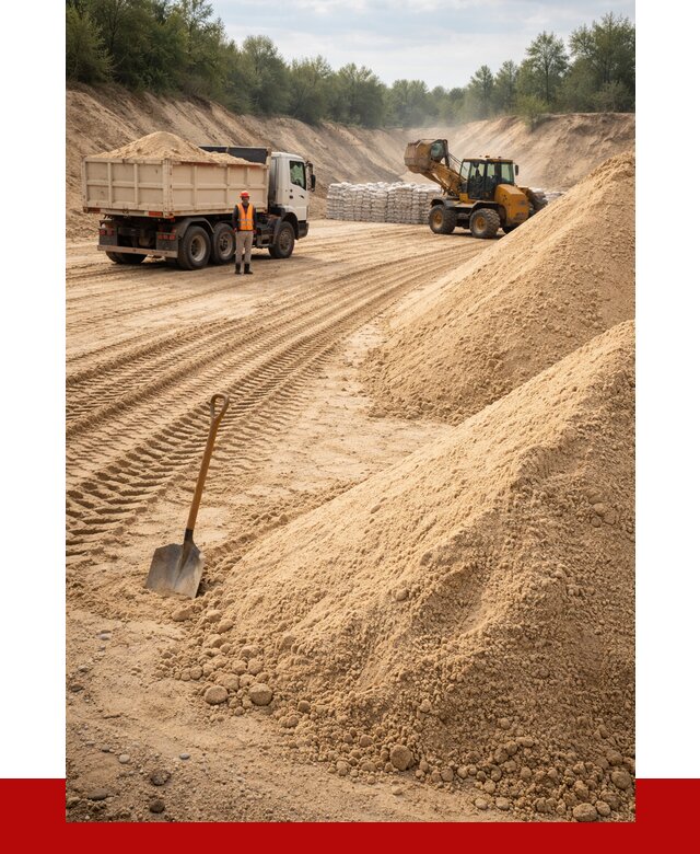 Карьерный песок мелкозернистый в Усолье-Сибирском от 9288 р. | ПРОНЕРУДСль