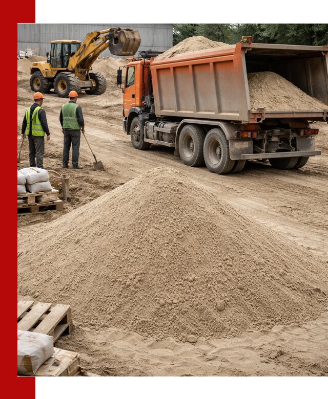 Доставка и продажа мытого речного песка в Усолье-Сибирском