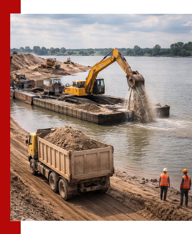 Намывной песок с доставкой в Усолье-Сибирском оптом и в розницу