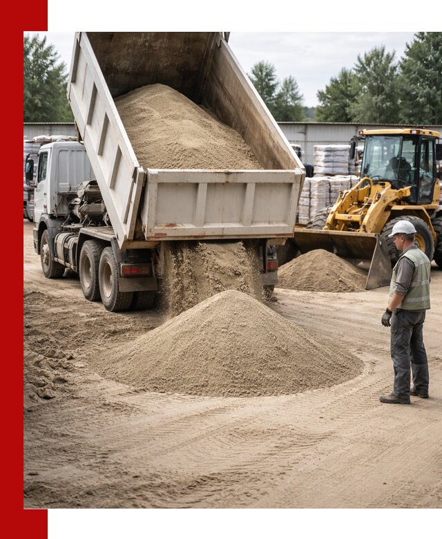 Поставка и доставка песка для бетона в Усолье-Сибирском