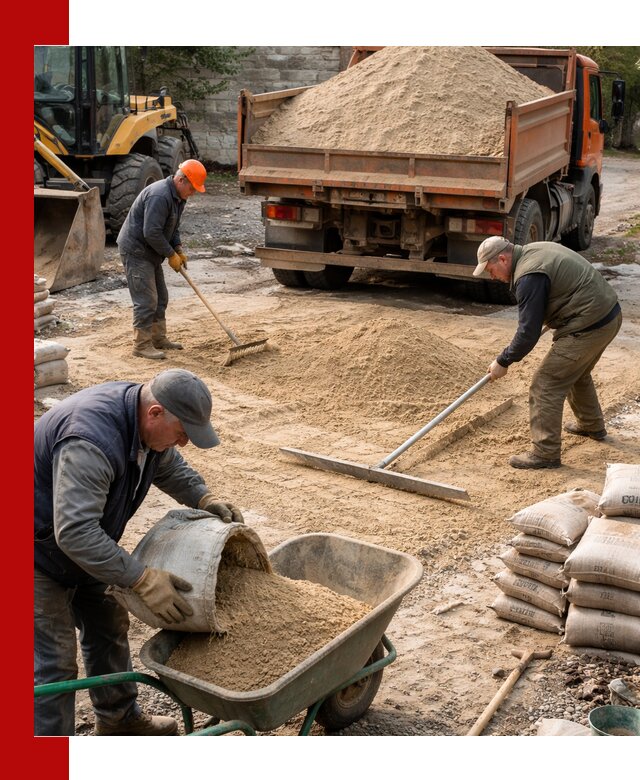 Поставка песка для стяжки в Усолье-Сибирском с быстрой доставкой