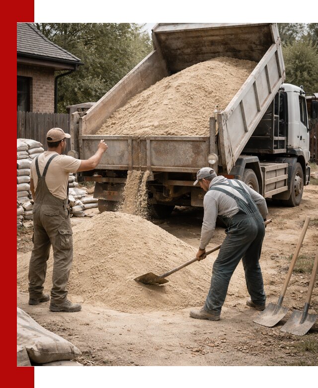 Песок для штукатурки с доставкой в Усолье-Сибирском качественный и чистый