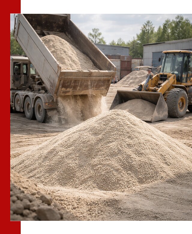 Кварцевый песок с доставкой в Усолье-Сибирском для строительных работ