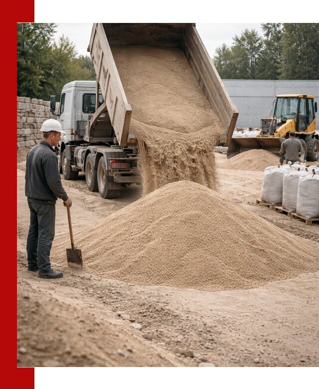 Кварцевый песок фракция 0–3 мм с доставкой в Усолье-Сибирском