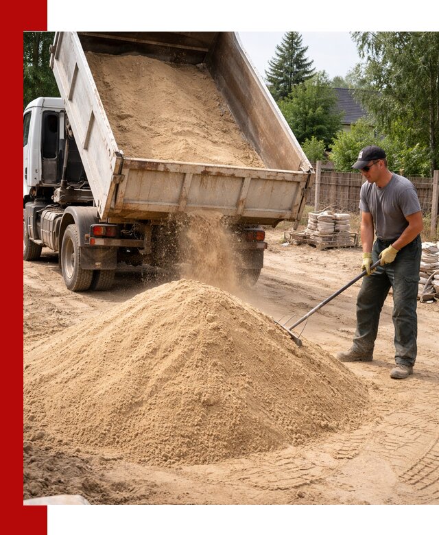 Доставка сухого песка самосвалами в Усолье-Сибирском