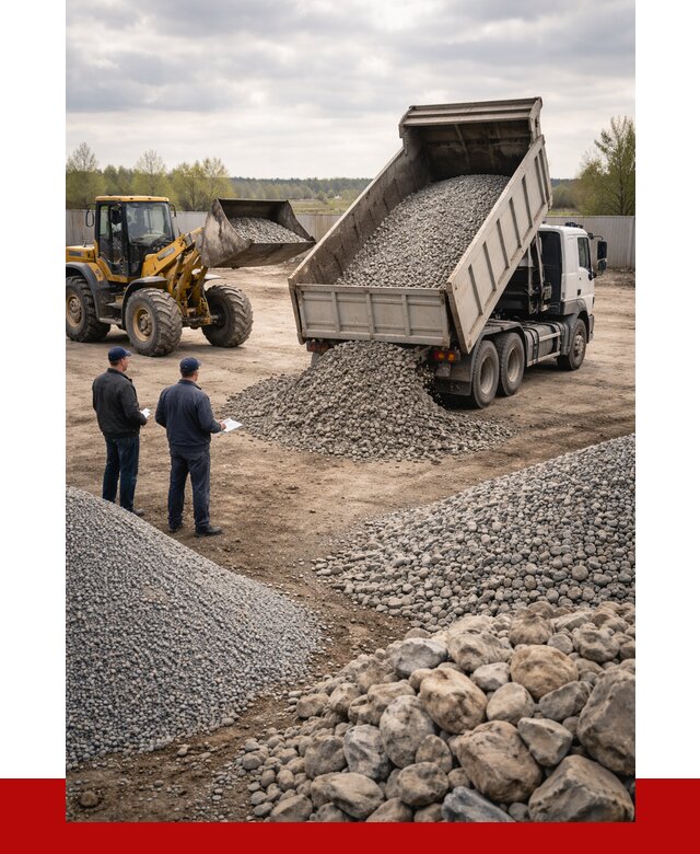 Гравий и камень с доставкой в Усолье-Сибирском от 4334 р. - ПРОНЕРУДСль