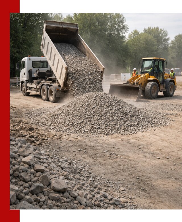 Гравий фракция 5–20 доставка в Усолье-Сибирском оптом и в розницу