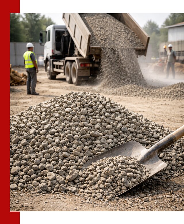 Доставка гравия фракции 20-40 в Усолье-Сибирском с самосвалами