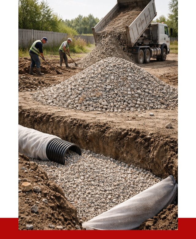 Гравий для дренажа в Усолье-Сибирском от 2270 р., доставка ПРОНЕРУДСль