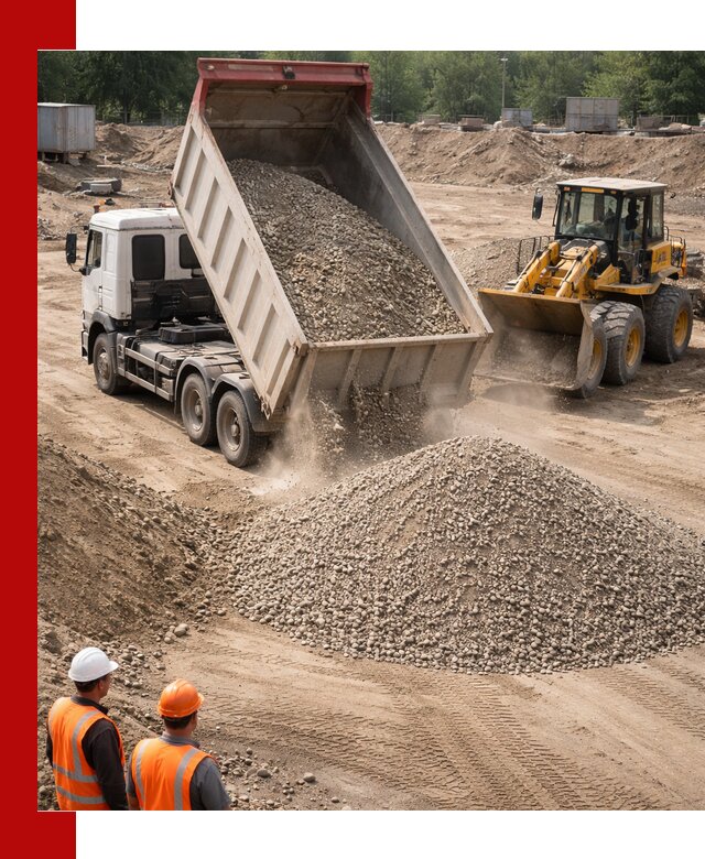 Щебень с песком (ЩГПС С2) с доставкой в Усолье-Сибирском