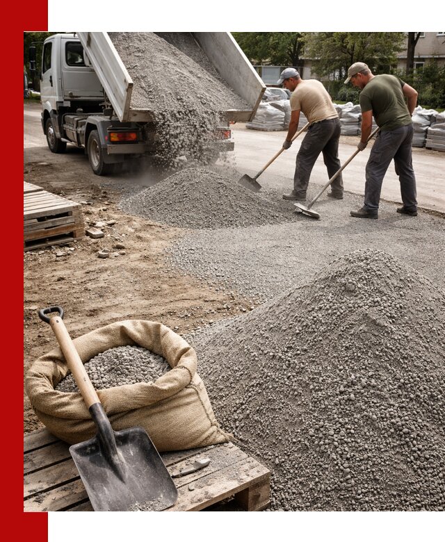 Отсев для тротуарной плитки в Усолье-Сибирском — доставка и укладка