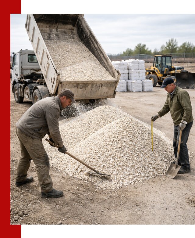 Мраморная крошка с доставкой и разгрузкой в Усолье-Сибирском