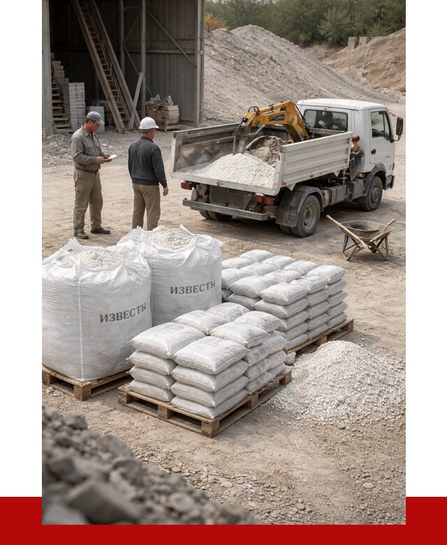 Известь строительная в Усолье-Сибирском с доставкой от 4334 р. | ПРОНЕРУДСль