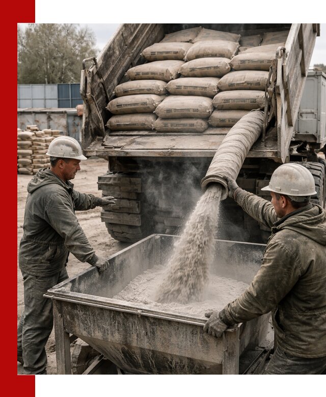 Доставка цемента М400 в Усолье-Сибирском оптом и в розницу