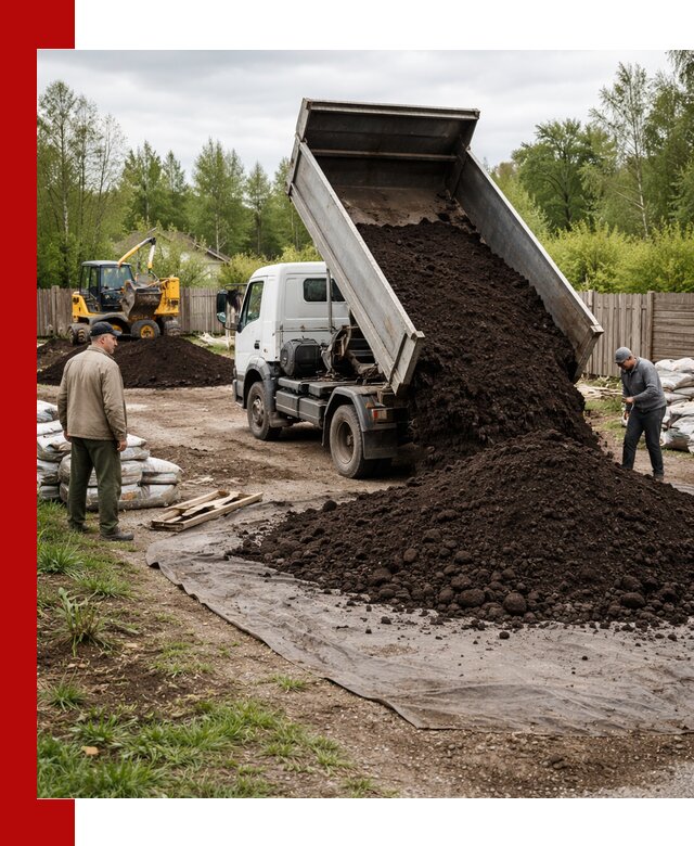 Доставка качественного почвогрунта в Усолье-Сибирском оптом и в розницу