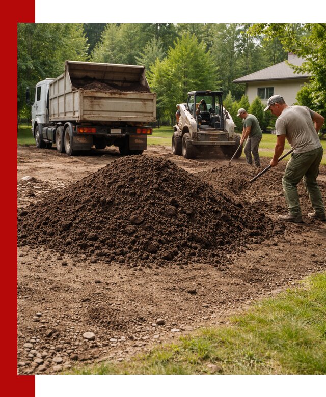 Доставка и укладка грунта для газона в Усолье-Сибирском