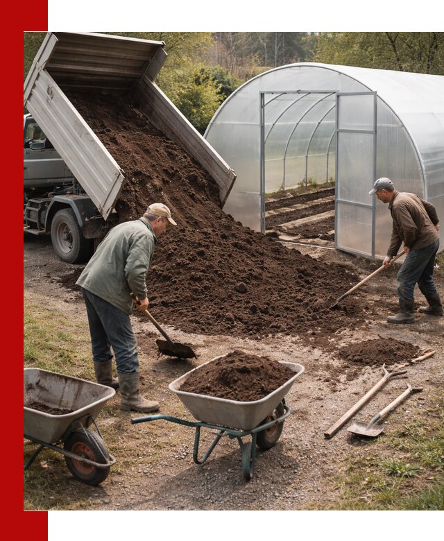 Грунт для теплицы с доставкой в Усолье-Сибирском — плодородный субстрат под растения