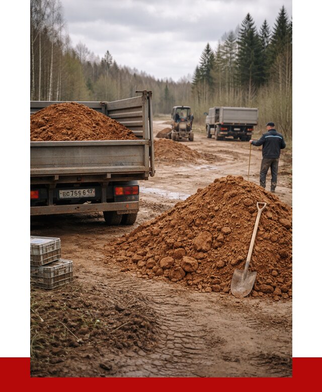 Глина и суглинки в Усолье-Сибирском от 4644 р. за куб | ПРОНЕРУДСль