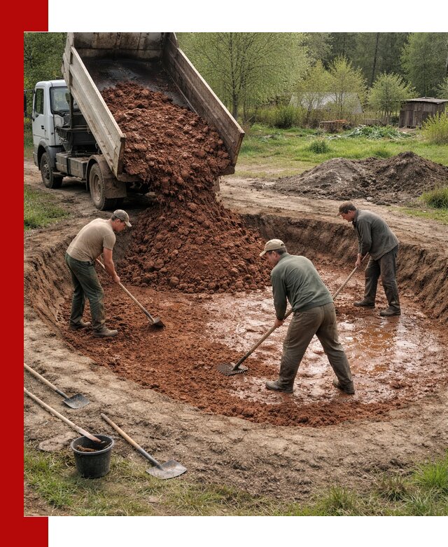 Купить качественную глину для пруда в Усолье-Сибирском