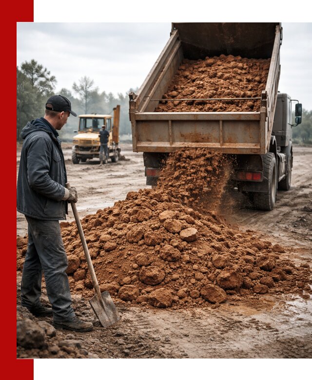 Глина для засыпки в Усолье-Сибирском с доставкой самосвалами