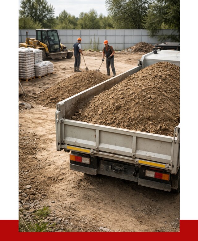 Супесь с доставкой в Усолье-Сибирском от 2528 р. за куб | ПРОНЕРУДСль