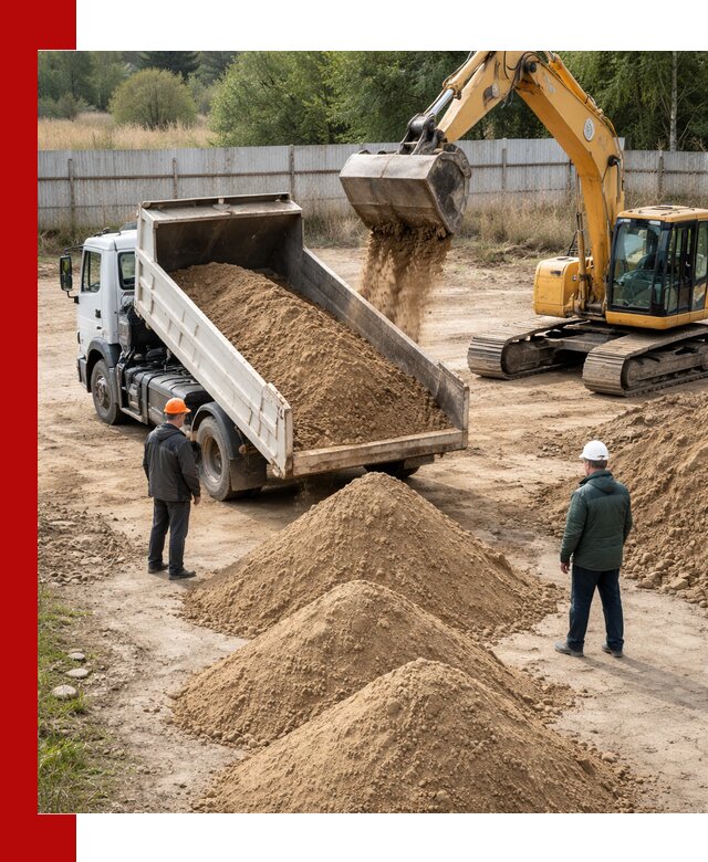 Доставка супеси вагонными и автопартиями в Усолье-Сибирском