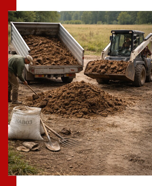 Доставка конского навоза в Усолье-Сибирском с разгрузкой и доставкой на объект