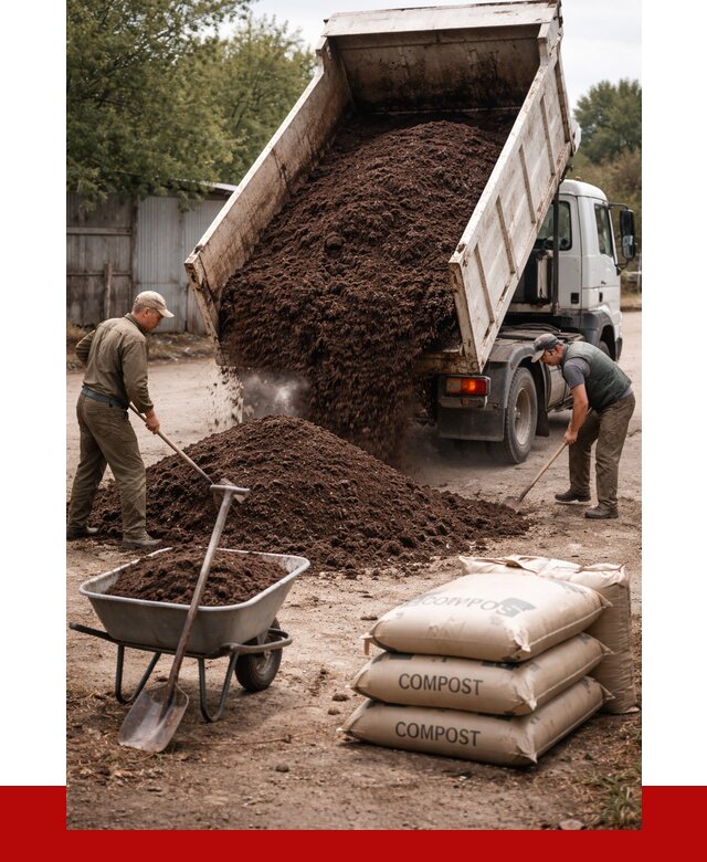 Купить компост в Усолье-Сибирском от 4334 р. за куб с доставкой | ПРОНЕРУДСль